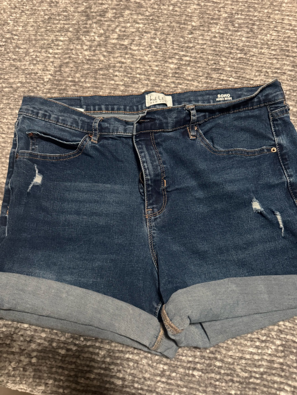 Nicole Miller Dark Blue Denim Jean Shorts